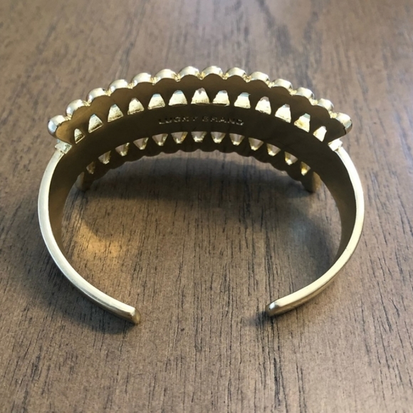 Lucky Brand Gold Turquoise Cuff Bracelet - Picture 3 of 4